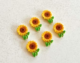Colourful Sunflower Resin Fridge Magnets