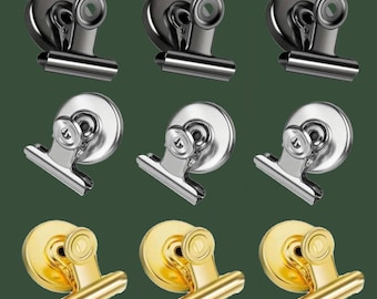 Metal Heavy Duty Magnetic Clips - Fridge Magnets x6