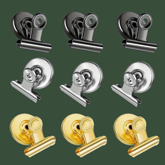 Metal Heavy Duty Magnetic Clips - Fridge Magnets x6