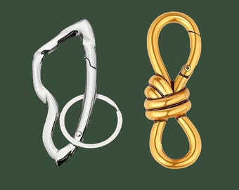 Unique Carabiner Keychain: Vintage Style Key Ring, Trendy Bag Charm