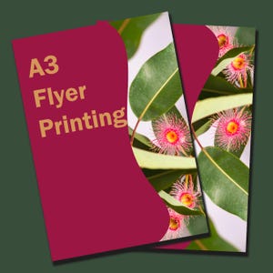 A3 Custom Flyer Printing: 150-350gsm White Stock