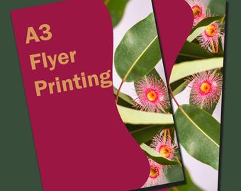 A3 Custom Flyer Printing: 150-350gsm White Stock