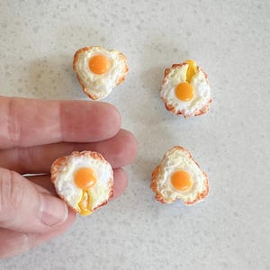 Cute Fried Egg Fridge Magnet Set (4 Pack) Kitchen Decor, Locker or Office Magnets