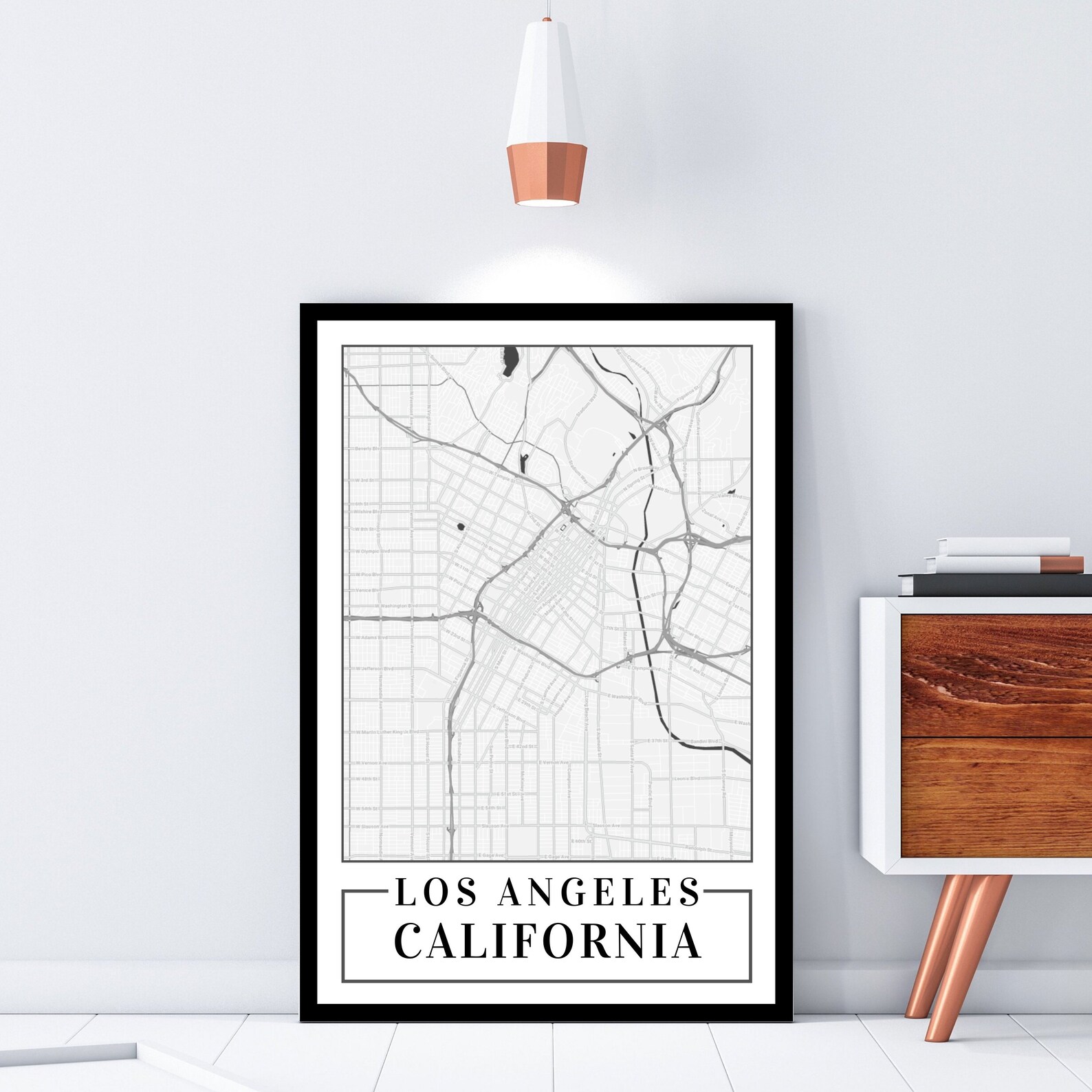 Custom City Map city map Wall art Poster Print Street map Etsy