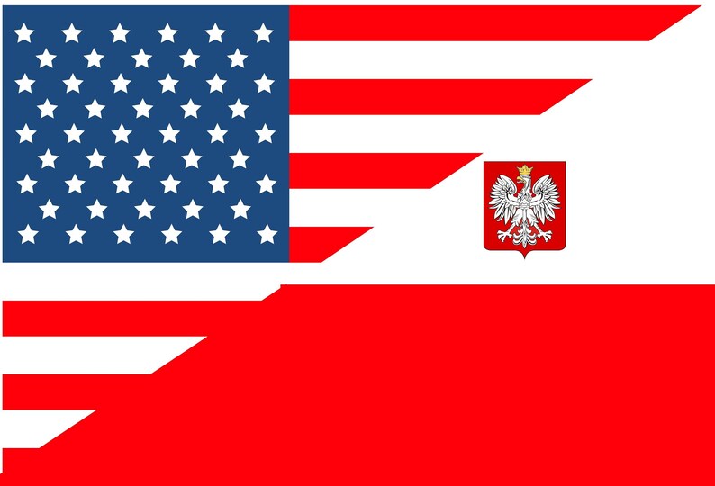 Polish american Flag Poland USA Polish flag American flag | Etsy