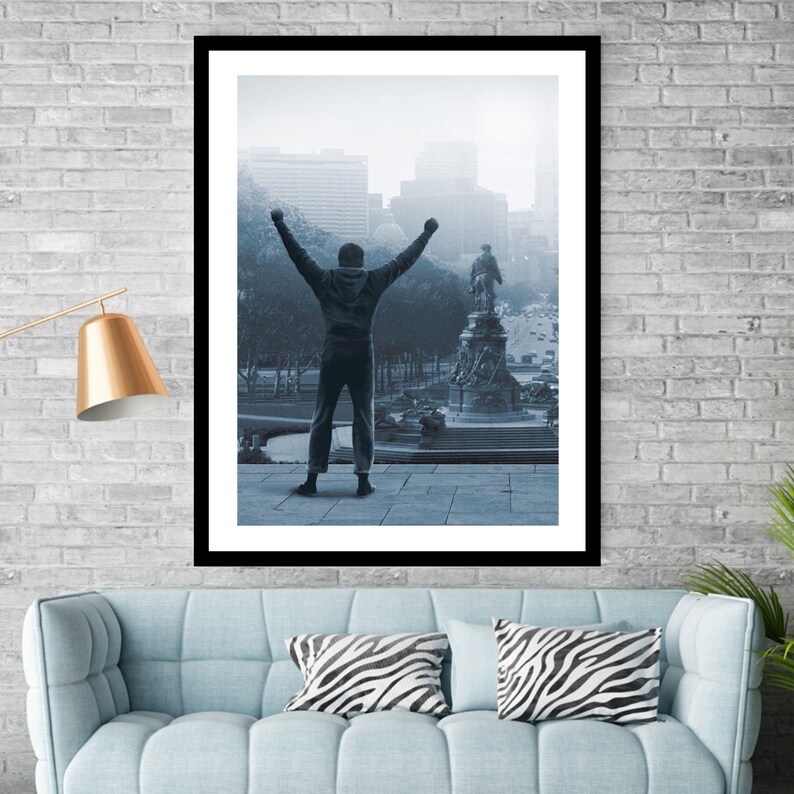 Rocky Balboa Poster Rocky Balboa Canvas Framed Wall Art Etsy