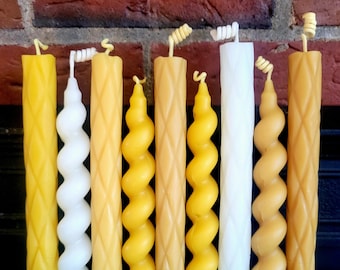 Beeswax Taper Candles, Set of 4