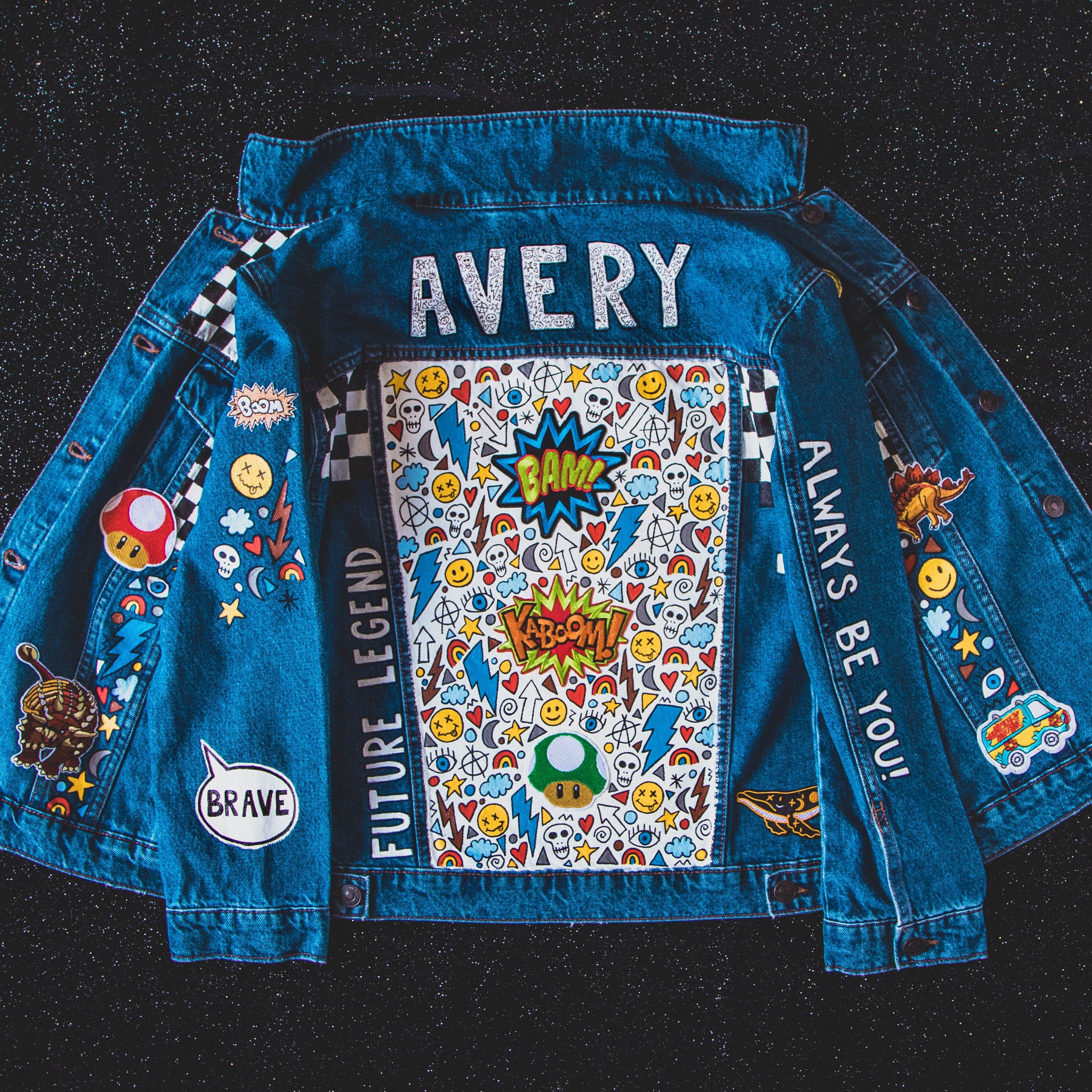 DIY Embroidered Patch Denim Jacket – Honestly WTF