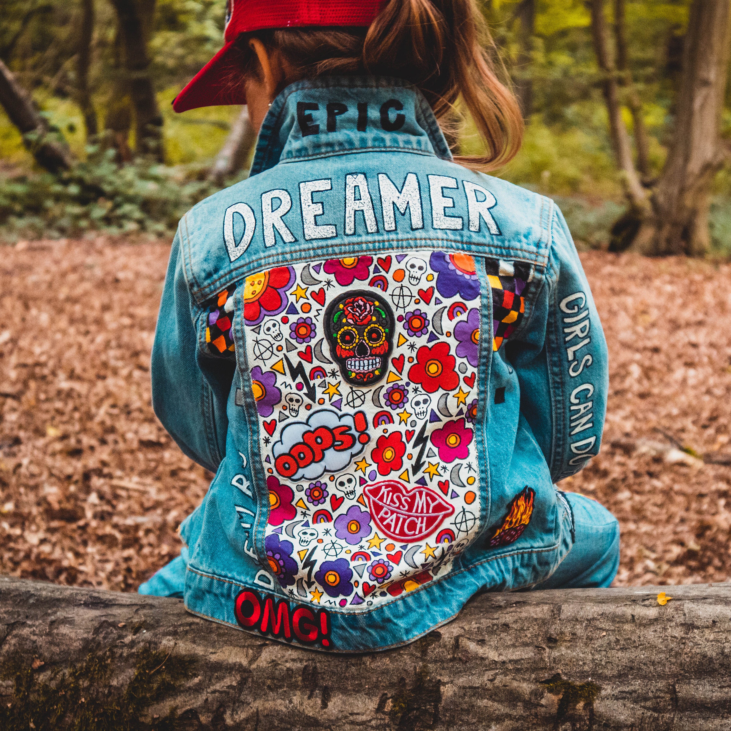 Hand Painted Denim Jacket – Moon Child Collective