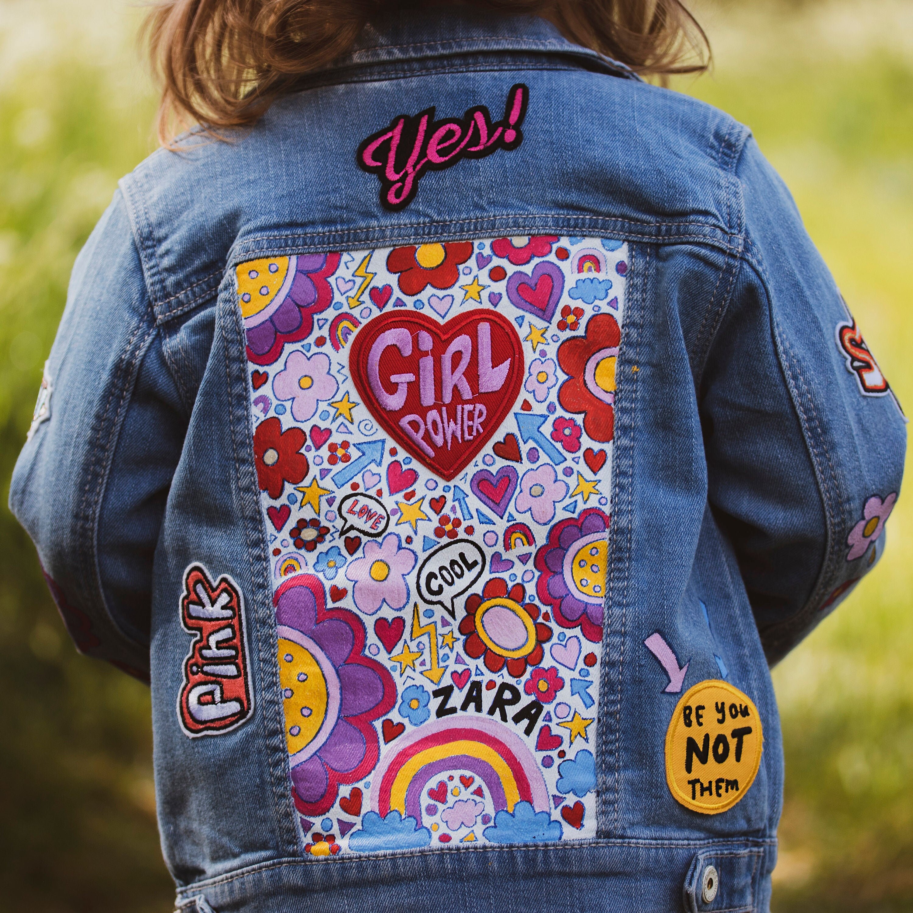 DENIM JACKET Hand Painted Personalised 