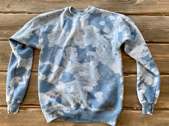 bleached blue sweatshirt