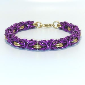 Purple And Gold Bracelet