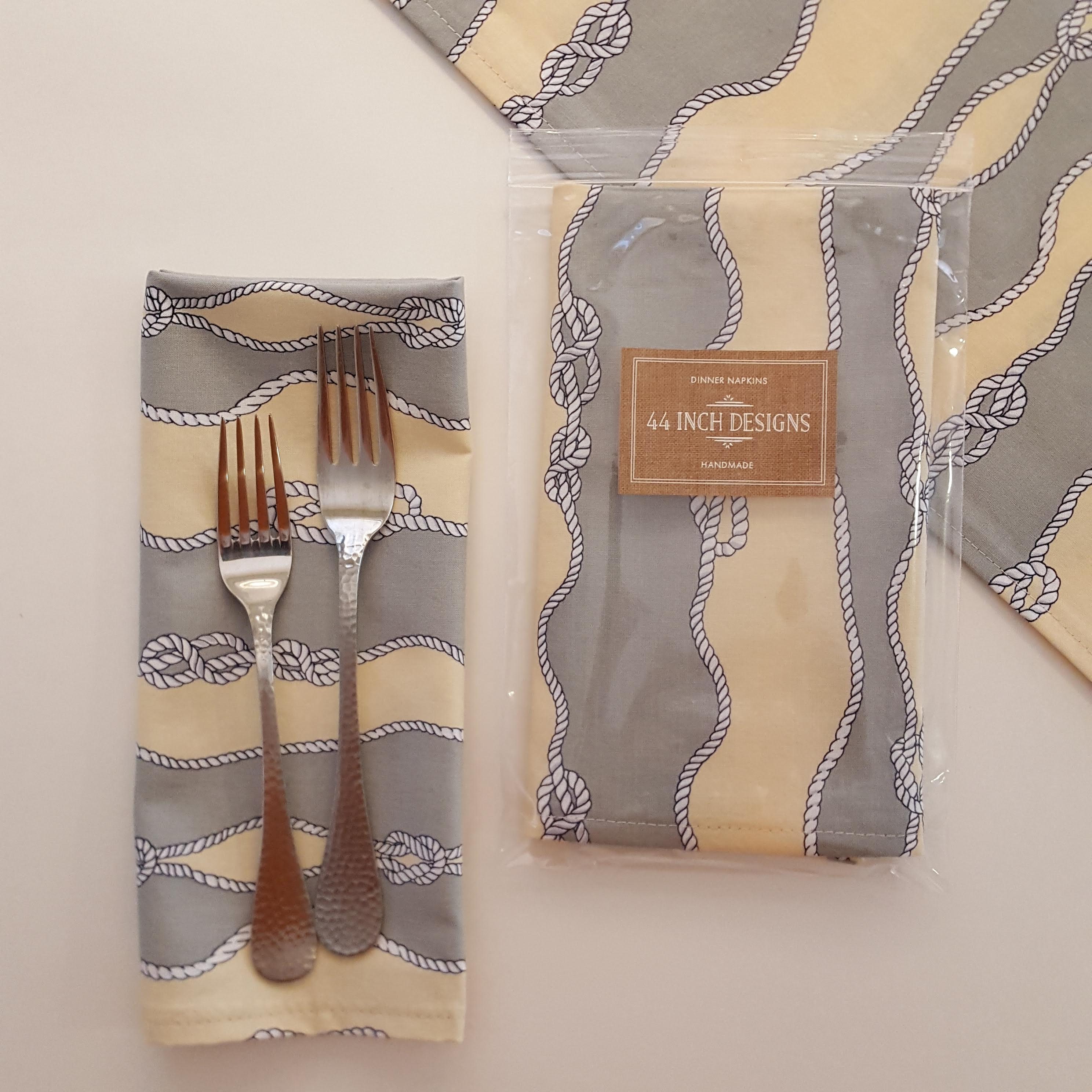 Handmade Cotton Napkins Set of 4 Knot Again Etsy