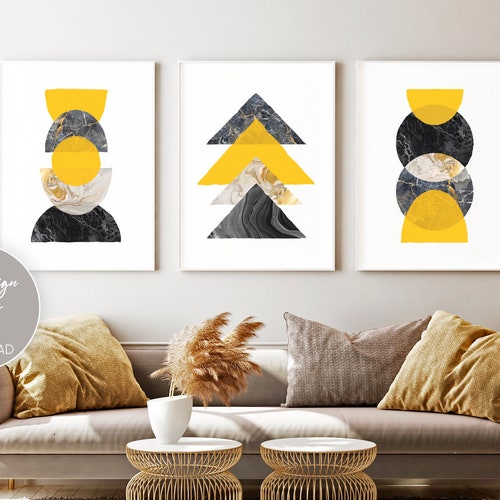 yellow aesthetic wall print digital download 70s retro aesthetic home decor mustard warm yellow Life is what you make it printable art