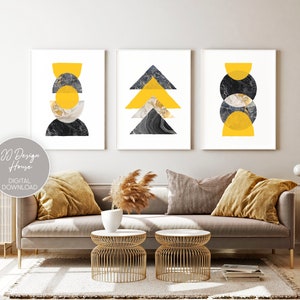 yellow aesthetic wall print digital download 70s retro aesthetic home decor mustard warm yellow Life is what you make it printable art