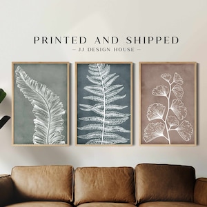 Botanical Wall Art Prints, Floral Wall Art Prints, Minimalist Wall Art Set, Neutral Wall Art, Printed Wall Art