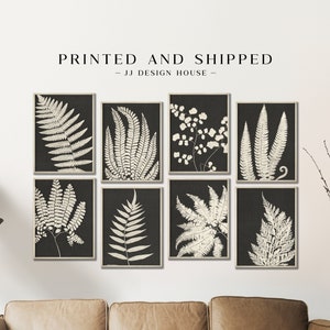 Printed Art Set of 8, Minimalist Wall Art, Gallery Wall Set of 8 Prints, Neutral Wall Art Prints, Fern Wall Art, Botanical Art Prints