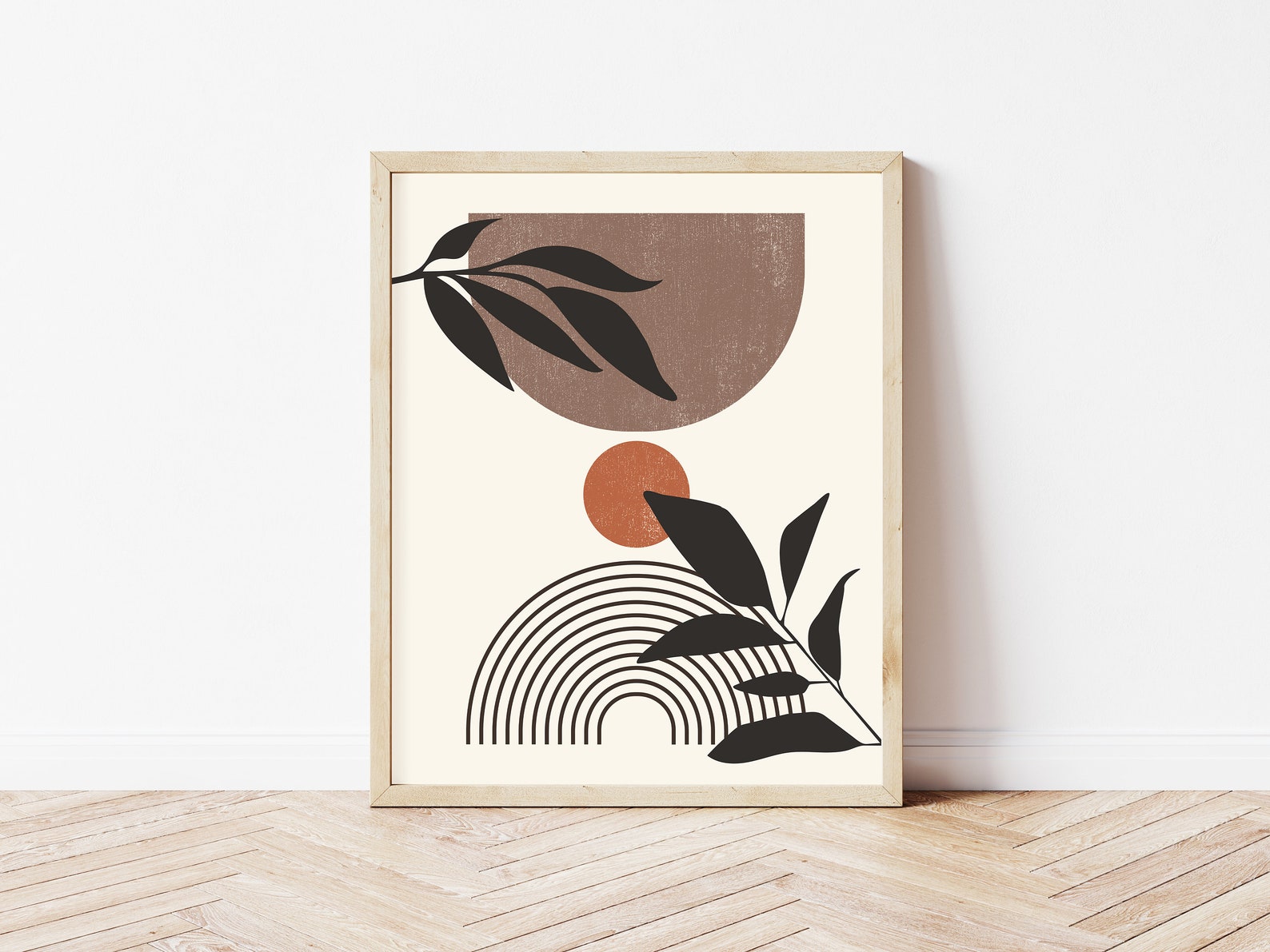 Mid Century Modern Art Print Set of 3 Neutral Geometric Wall | Etsy