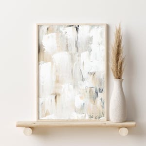 Neutrale muurkunst schilderijafdrukken, neutrale muurdecoratie 2-delige muurkunst, grote muurkunst abstracte prints, afdrukbare muurkunst afbeelding 7