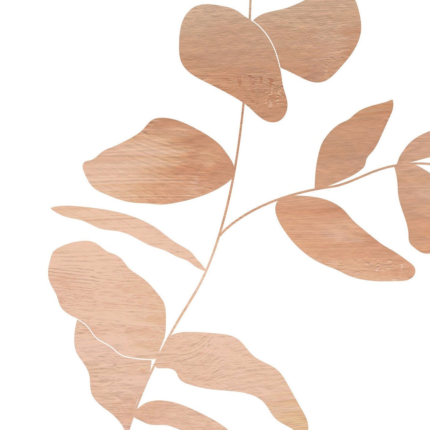 Neutral Botanical Print Set of 3 Abstract Leaf Wall Art Etsy
