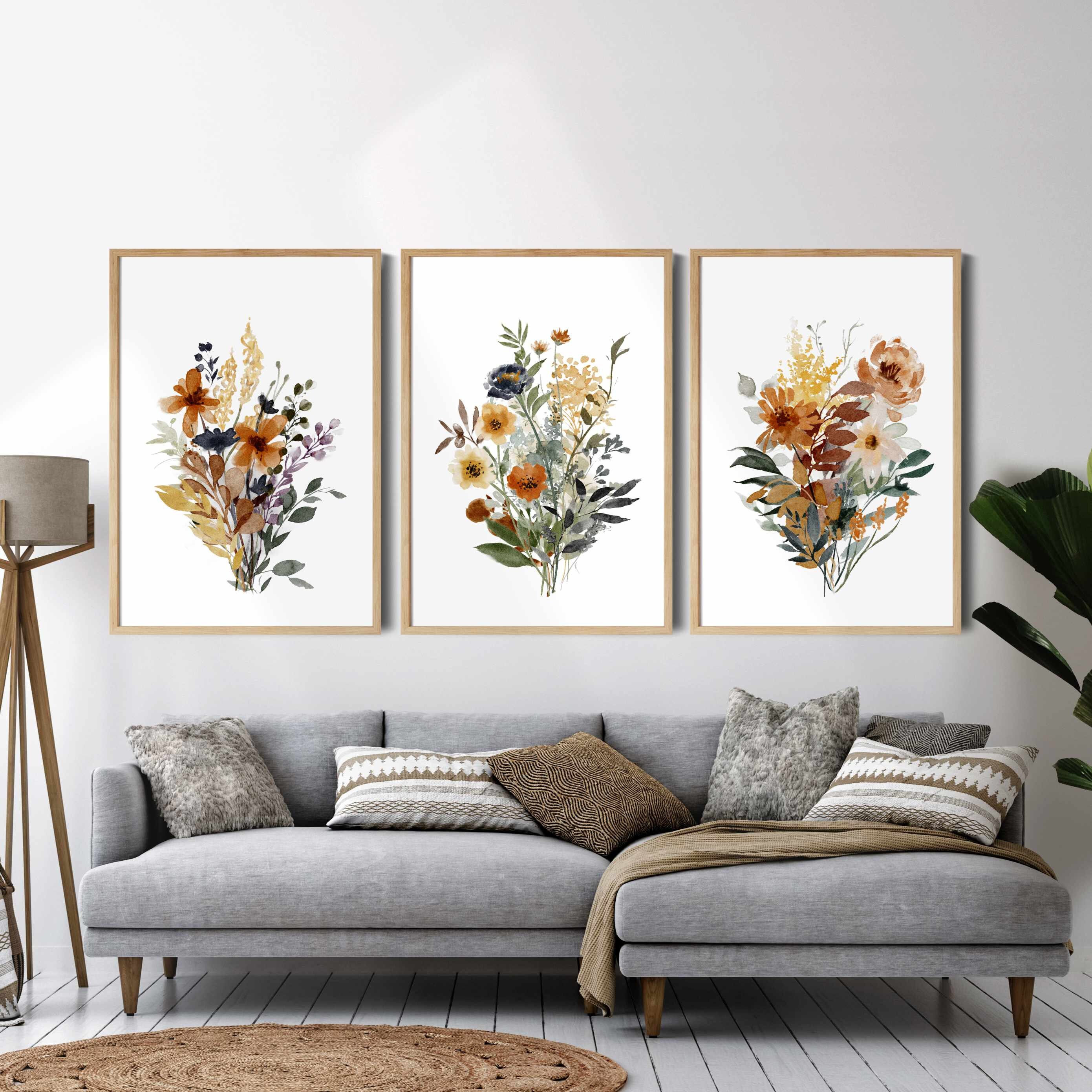 Flower Wall Art, Watercolor Botanical Prints Set, Watercolor Print ...