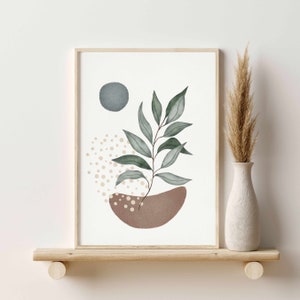 Sage Green Wall Art Set of 3 Prints, Printable Abstract Home Decor ...
