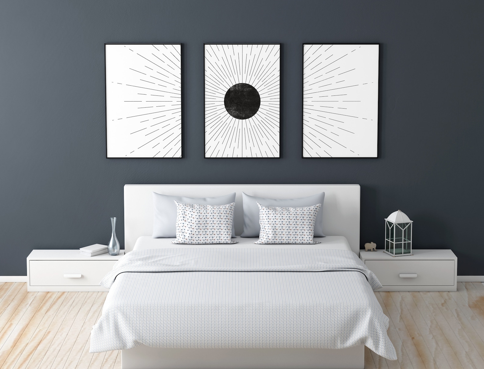 Above Bed Decor Living Room Wall Art Bedroom Decor Mid - Etsy