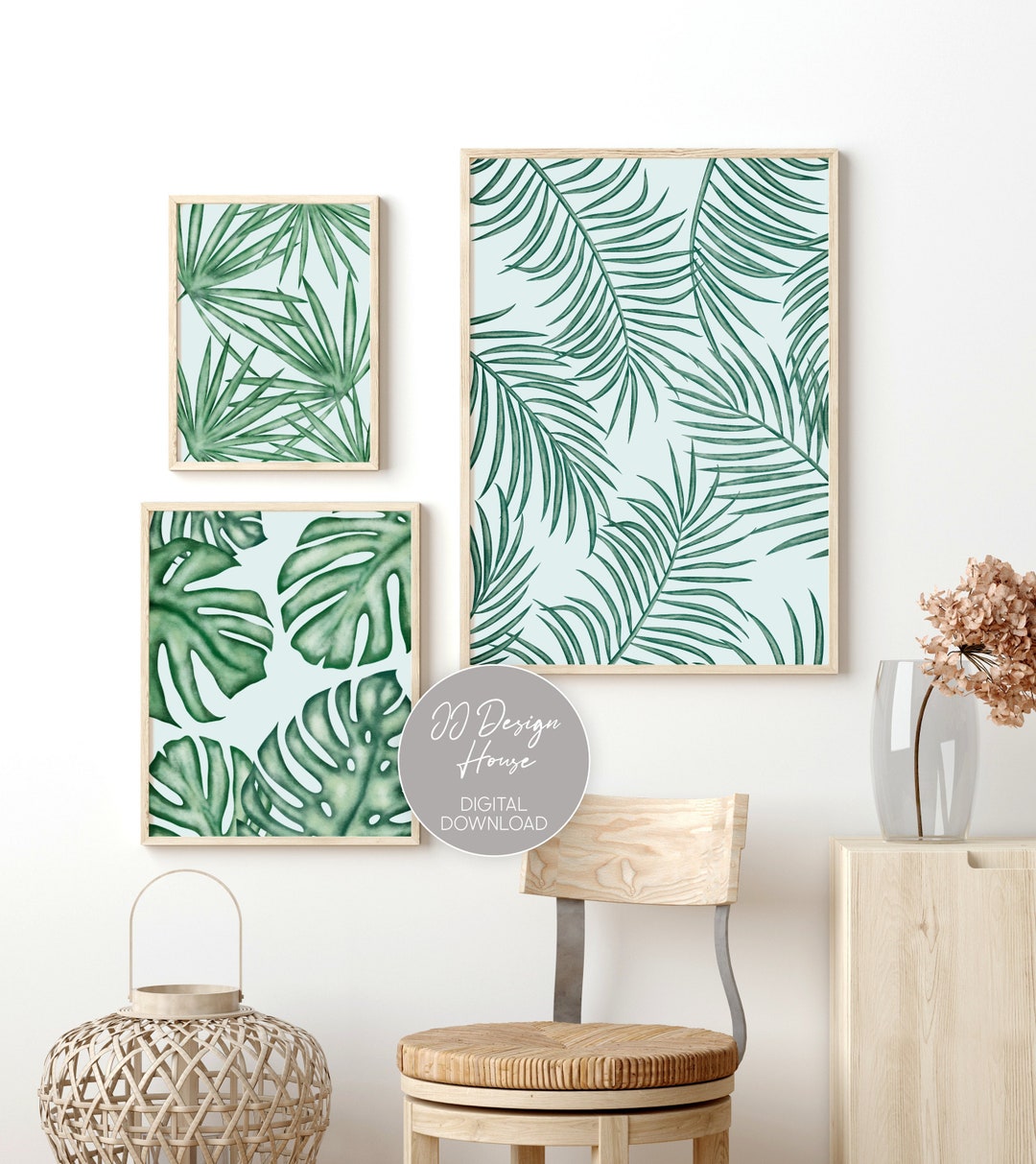 3 Piece Wall Art, Botanical Prints, Monstera Wall Art, Prints Set of 3 ...