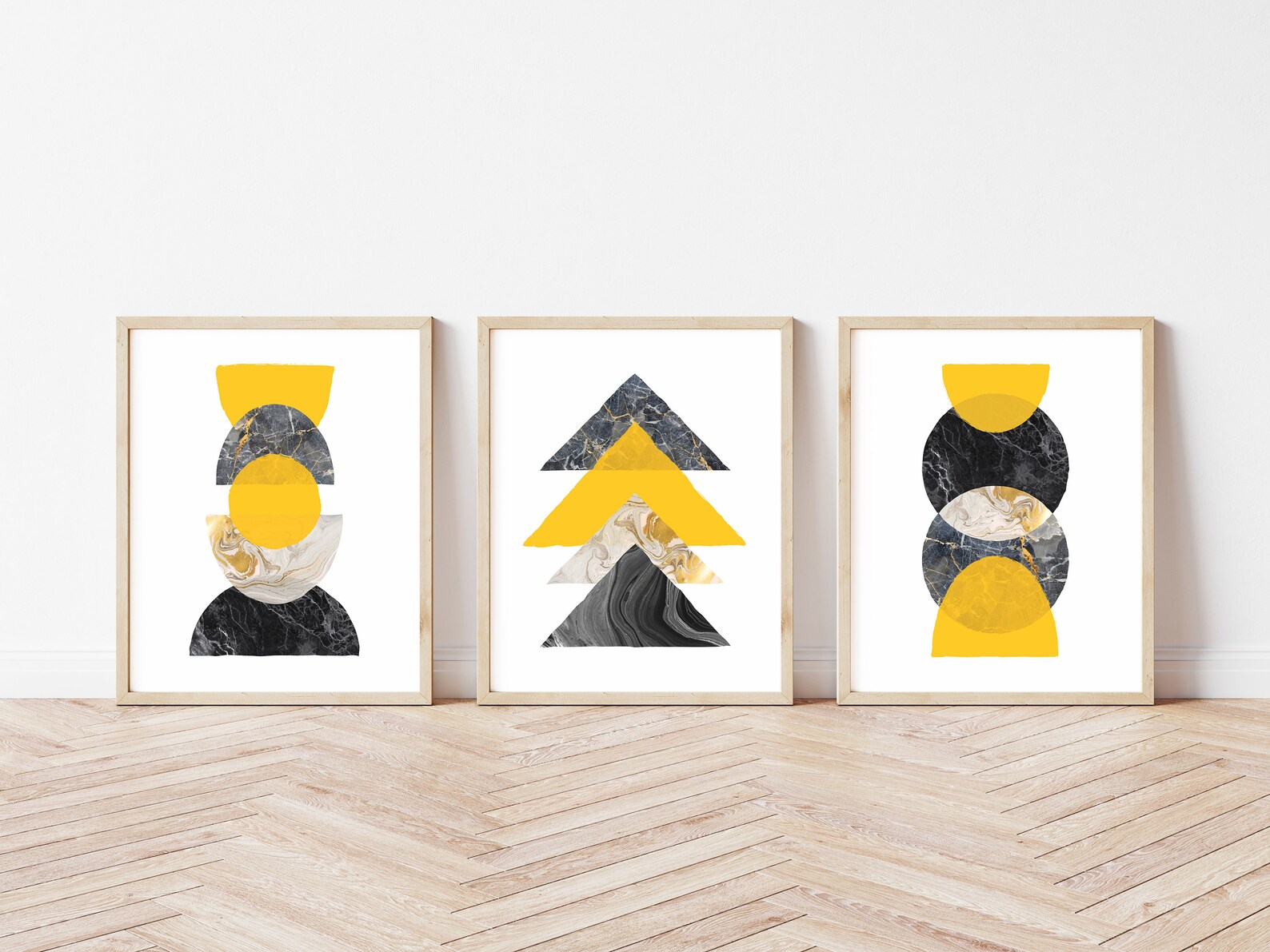 Mustard Yellow Wall Decor Yellow Wall Art Living Room - Etsy