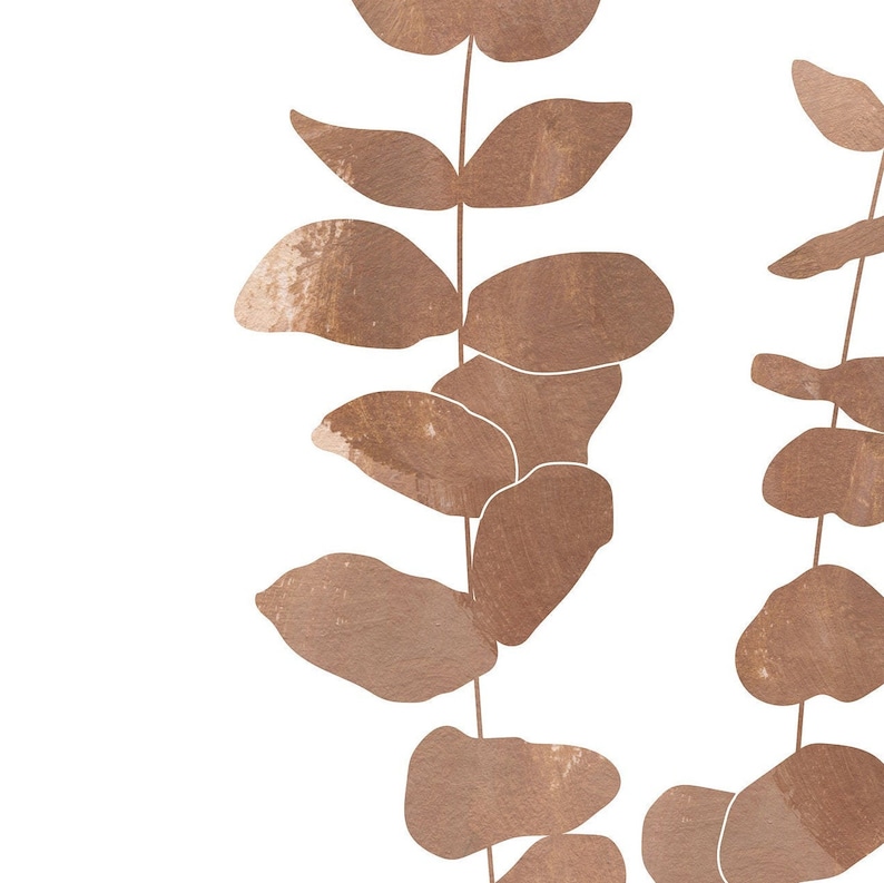 Neutral Botanical Print Set of 3 Abstract Leaf Wall Art Etsy