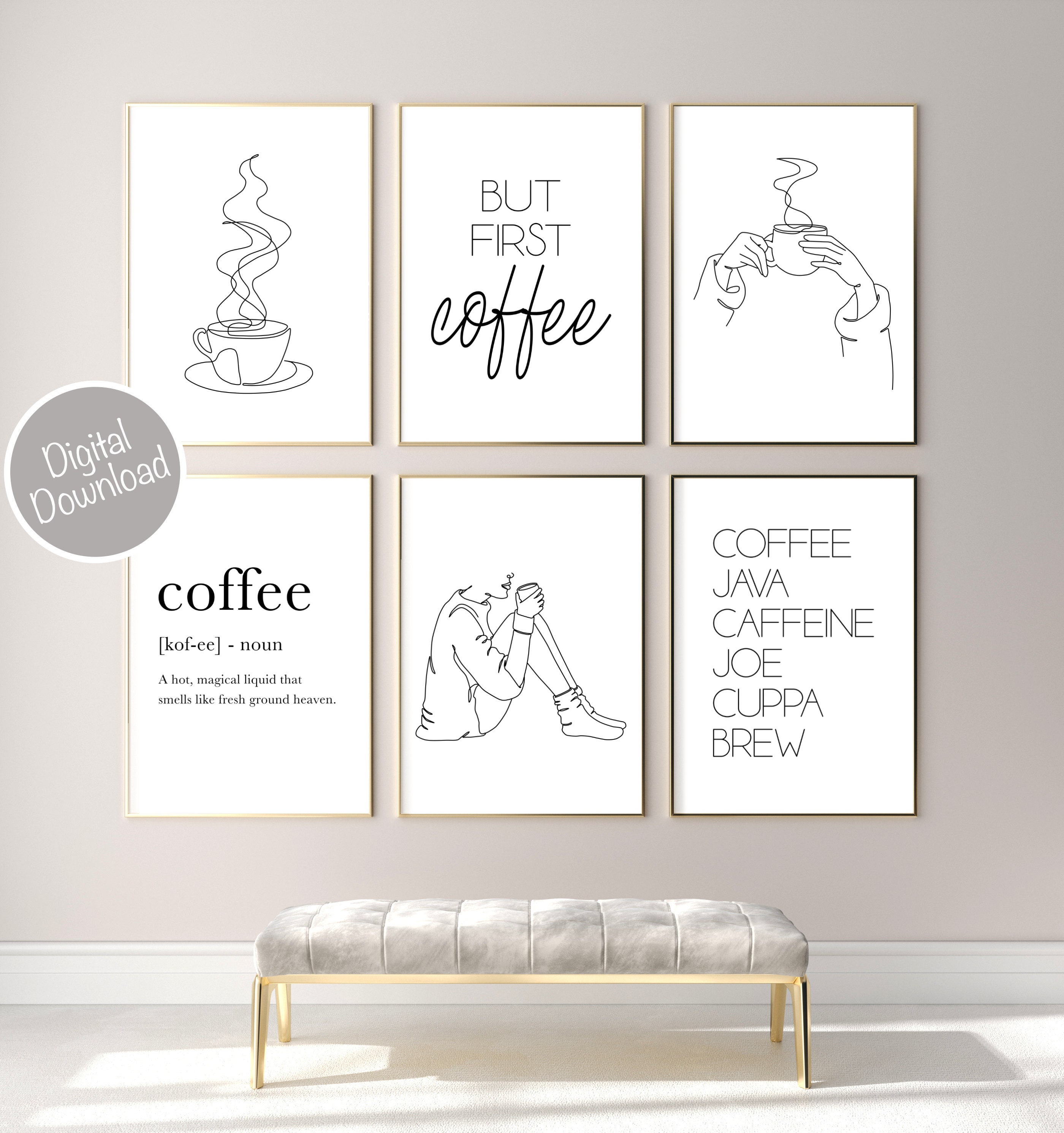 A3 Semi-Abstract Coffee Cup Watercolor Print - Café Art, Home & Office Decor