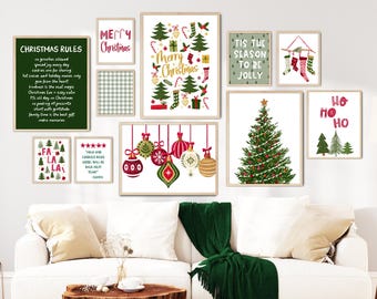 Láminas navideñas para pared: Mega lote de 20 (descarga digital)