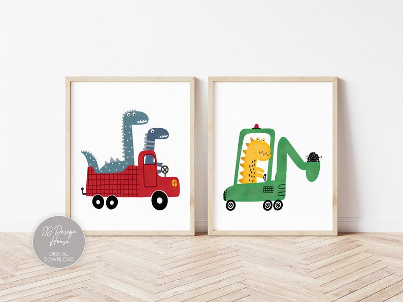 Dinosaur Wall Art Dinosaur Nursery Decor Boys Room Decor Etsy