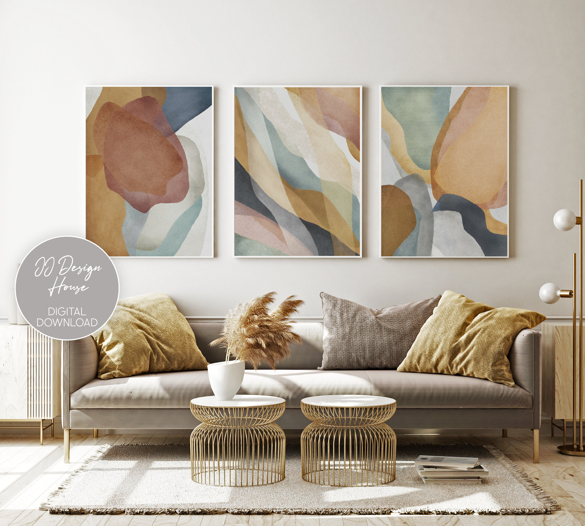 Set of 3 Prints Abstract Wall Art Set of 3 Colorful Wall - Etsy Canada