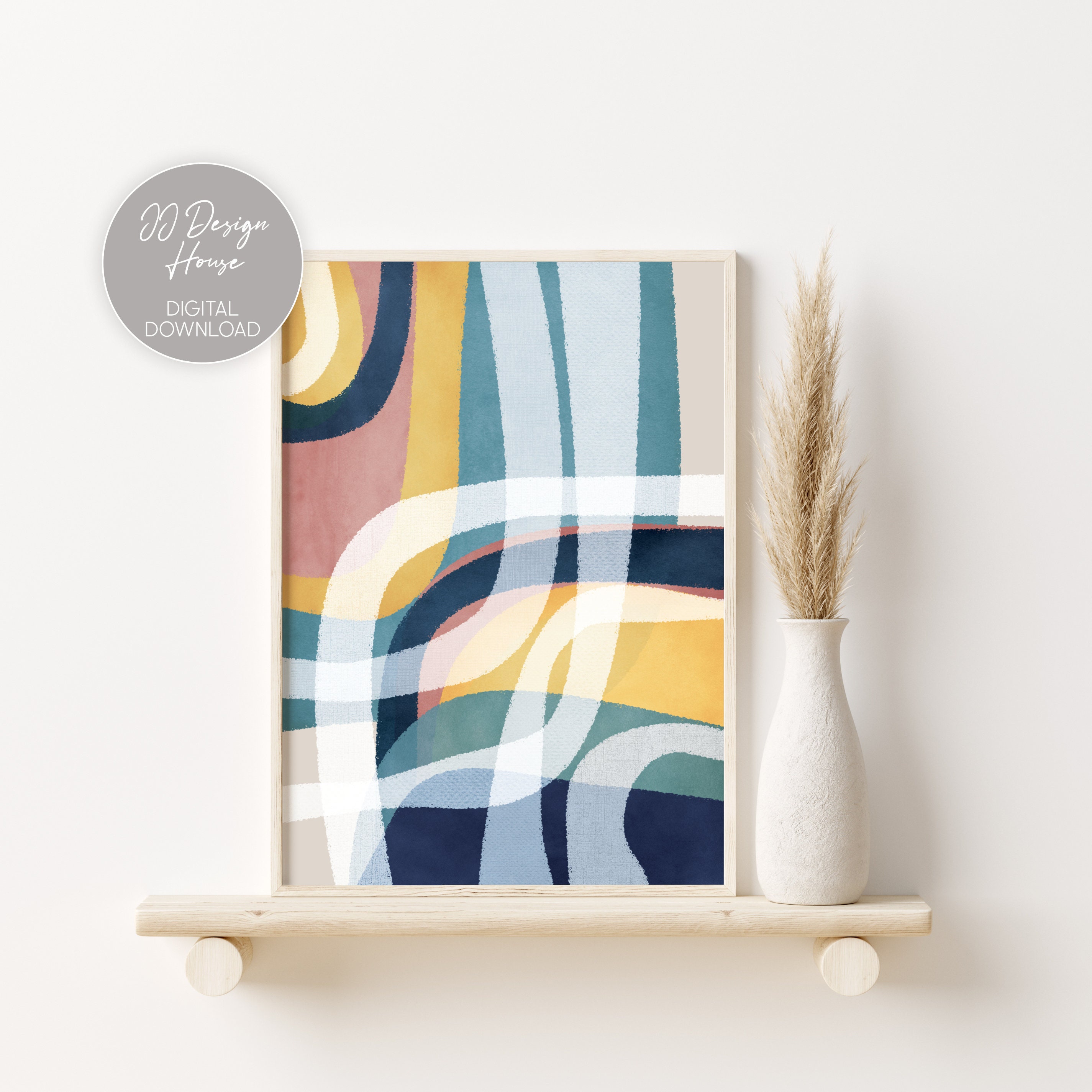 Set of 3 Prints Abstract Wall Art Set of 3 Colorful Wall | Etsy