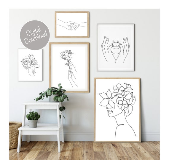 Minimalist Wall Art Prints Bedroom Printable Art Bedroom - Etsy Norway