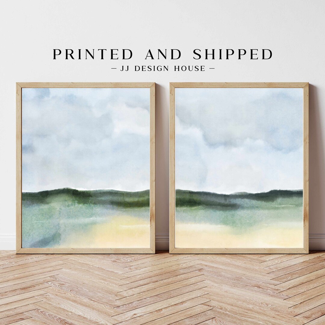 Printed Watercolor Landscape Wall Art Abstract Landscape Art Etsy