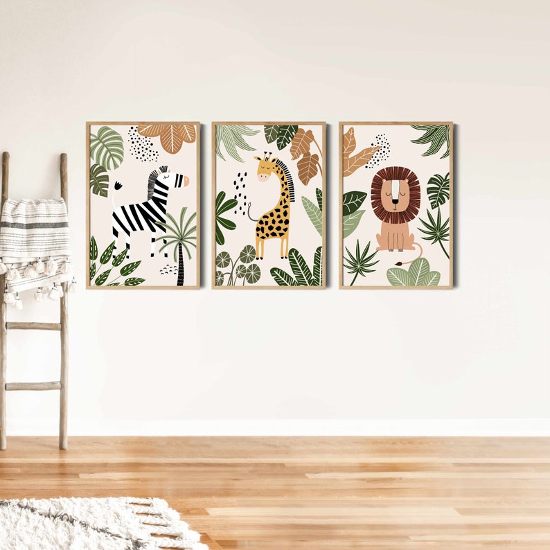 Jungle Nursery Decor, Safari Nursery Wall Art, Safari Nursery Decor ...