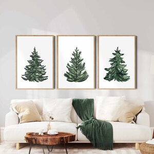 Christmas Tree Wall Art, Watercolor Christmas Wall Art, Printable Christmas Wall Art, Christmas Prints, Christmas Decor, JJDesignHouse Art