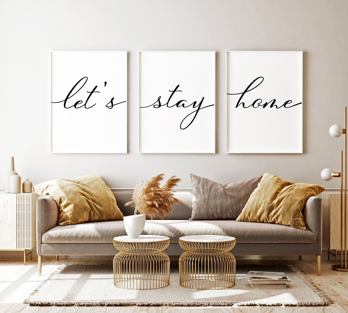 DIGITAL Set of 3 Prints Home Decor Bedroom Wall Art Above Etsy