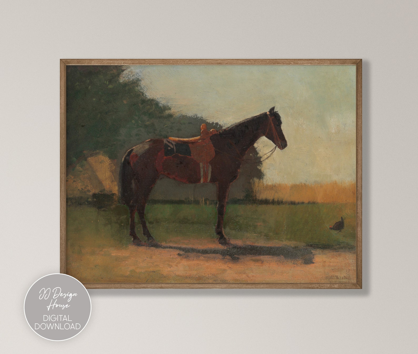 Vintage Horse Print Vintage Painting Animal Wall Art | Etsy