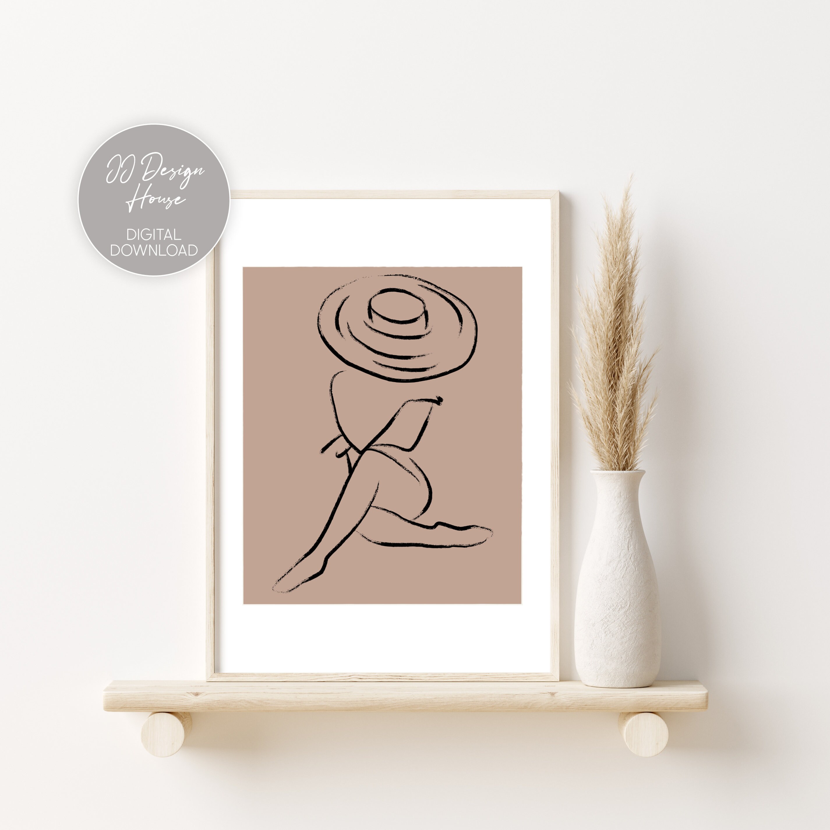 Boho Poster Set of 8 Abstract Set of Prints Minimal Art Etsy