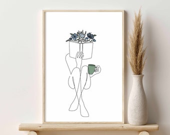 Bookish Print, Bookish Gifts Printable Wall Art, Book Wall Art, Floral Prints, Botanical Wall Art, Book Lover Gift, JJDesignHouse