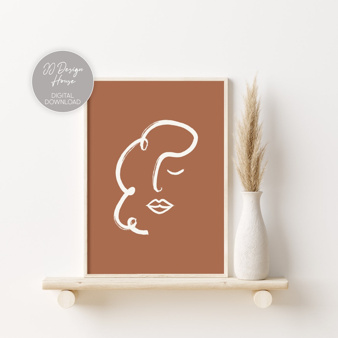 Boho Poster Set of 8 Abstract Set of Prints Minimal Art Etsy