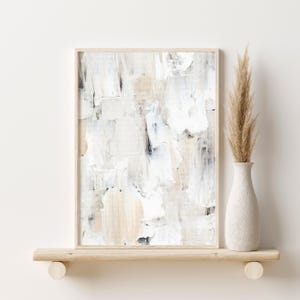 Neutrale muurkunst schilderijafdrukken, neutrale muurdecoratie 2-delige muurkunst, grote muurkunst abstracte prints, afdrukbare muurkunst afbeelding 8