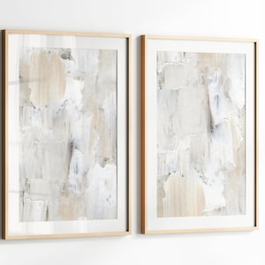 Neutral Wall Art Painting Prints, Neutral Wall Decor 2 Piece Wall Art, Large Wall Art Abstract Prints, Printable Wall Art