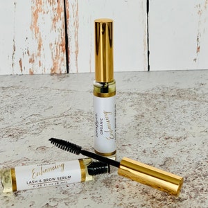 Organic Eyelash & Eyebrow Enhancing Serum: Plant-Based, Vegan