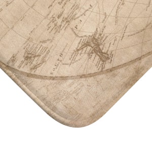 Alfombra de baño de mapa náutico vintage decoración del baño | Etsy