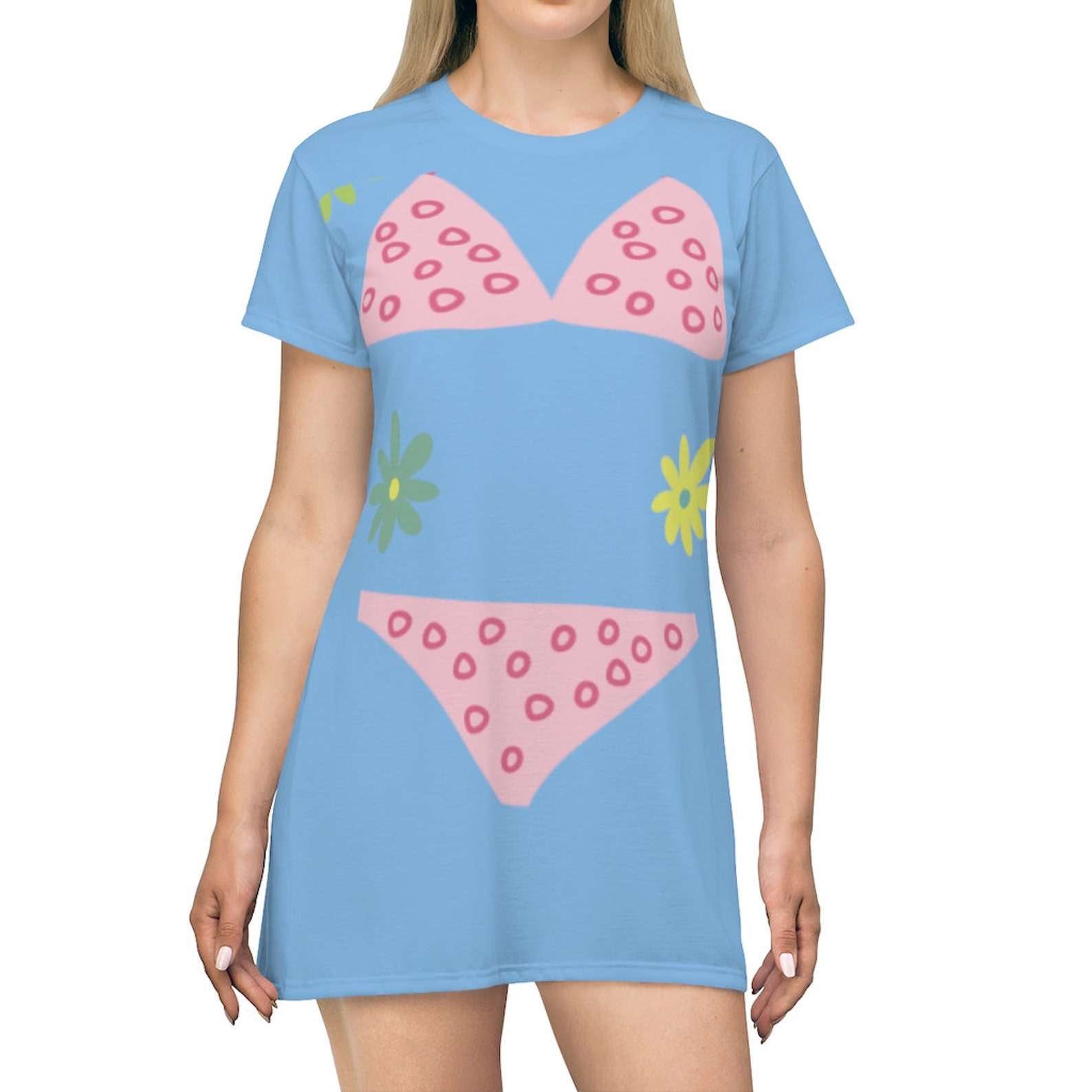 Funny Bikini TShirt Dress Funny Bikini Swimsuit Cover up Etsy