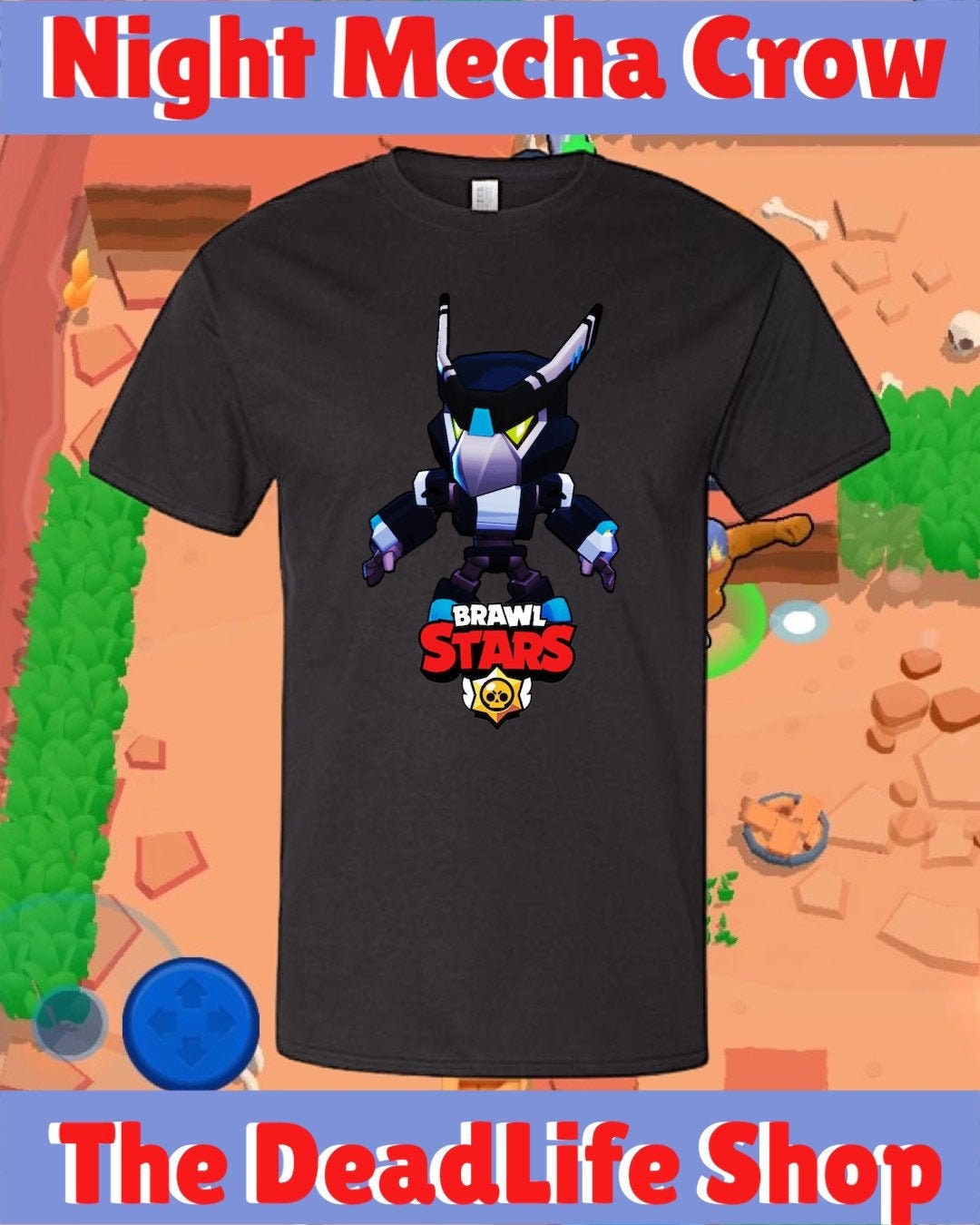 Brawl Stars Night Mecha Crow T Shirt Toxic Assassin Jeu Etsy - remboursement achat brawl stars